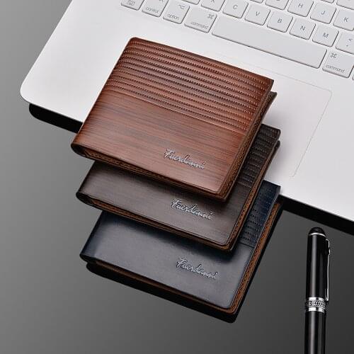 Vintage Mens Leather Wallet Short Slim Mens Wallet Money Credit Card Holder Men Wallet Money Bag Wallet