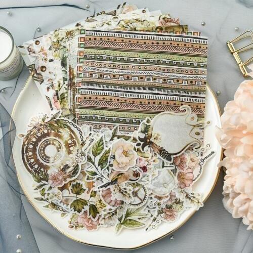 Vintage Flowers Style Washi Paper Stickers Scrapbooking/Card Making/Journaling Project DIY