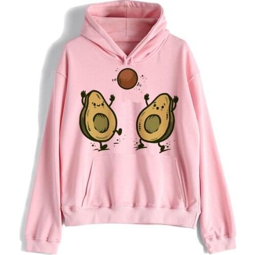 Avocado Hoodies women ulzzang cartoon kawaii hood Sweatshirt korean funny Graphic harajuku print hooded streetwear