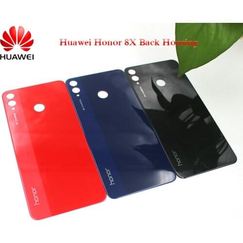 100%Original Huawei Honor 8X Cover 3D Glass Door Housing Battery Back Case Smartphone Replacement Repair Parts With Glue "6.5"