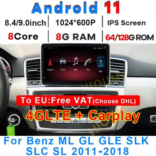 Android 10 8Core 8+64G Car DVD Radio Multimedia Player GPS Navigation for Mercedes Benz ML W166/GL X166 2012-2015 Stereo Carplay