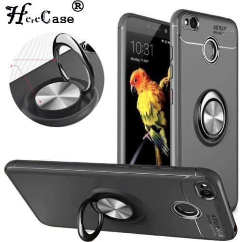 Phone Case for Redmi Note 4 4X TPU Shockproof Magnet Car Holder Stand Cover for Xiaomi Mi8 mi 8 MI5X 4A Finger Ring Capa