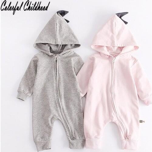 0-24M baby shark/dinosaur cartoon design romper hooded warm winter/autumn clothes Infant/toddlers/newborn jumpsuit cute onesies