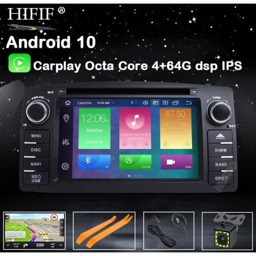 DSP 2 din Android 10 4G 64G car dvd player Carplay For Toyota Corolla E120 BYD F3 multimedia player stereo GPS radio navigation