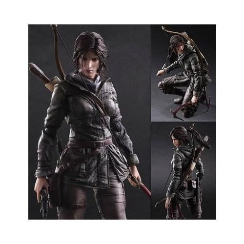 PLAY ARTS Rise of The Tomb Raider Lara Croft Ver. Movie Character Action Figure Model Toys 26cm