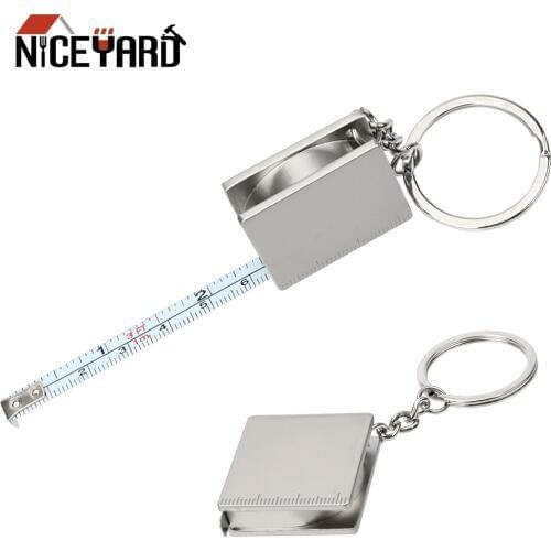 NICEYARD Tape Measure Pull Ruler Key Ring Gauging Tools Retractable Ruler Measuring Tools Portable Keychain