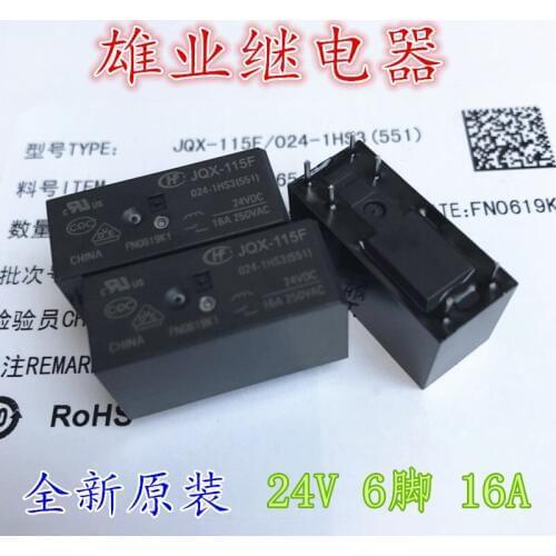 JQX-115F 024-1HS3 HF115F 24V 16A 6PIN