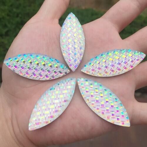 30pcs Resin Horse eye rhinestone flatback cabochon for DIY Crafts wedding decoration -T060*5