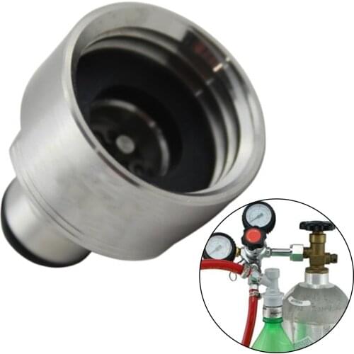 1PC Stainless Steel Carbonation Cap Counter Pressure Bottle Filling With Barb Ball Lock Type CO2 Coupling Carbonate Soda Beer