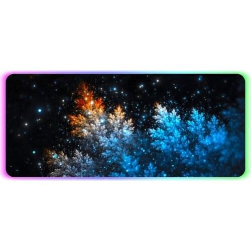 Fluorescent Trees Mouse Pad RGB Non-Slip Thickened Rubber Keyboard Mouse Gaming Pad Desktop Mat