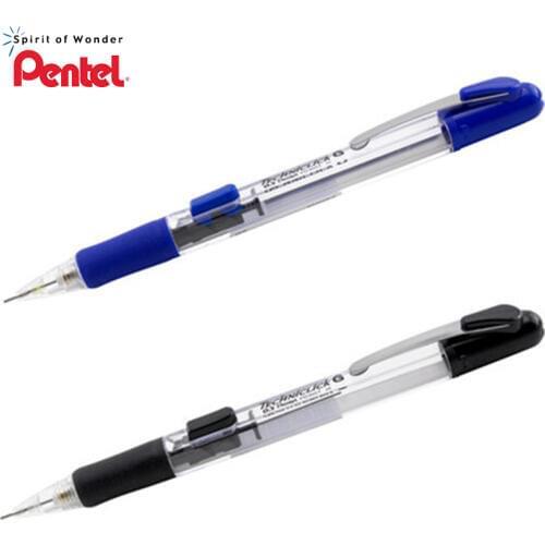 Pentel Tecniclick PD305T mechanical pencil 0.5mm lead side action Japan Black/Blue Color