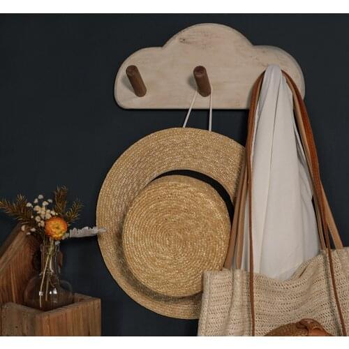 Retro Style Cute Childrens Room Wall Decoration Pendant Hallway Creative Coat and Hat Hook Three-Head Hook