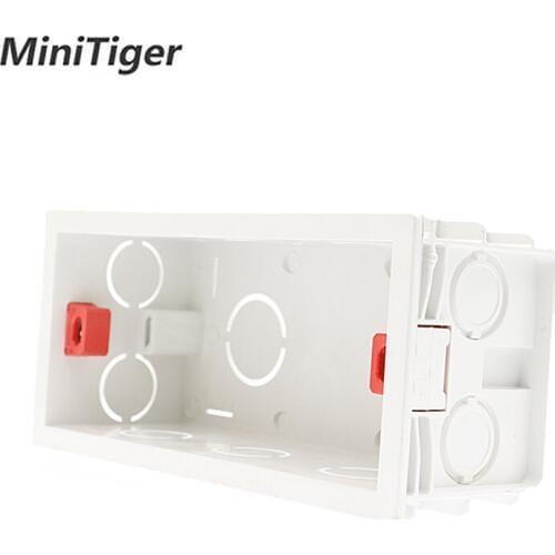 Minitiger Super Quality 144mm*67.5mm Internal Mounting Box Back Cassette for 154mm*72mm Wall Light Touch Switch and USB Socket