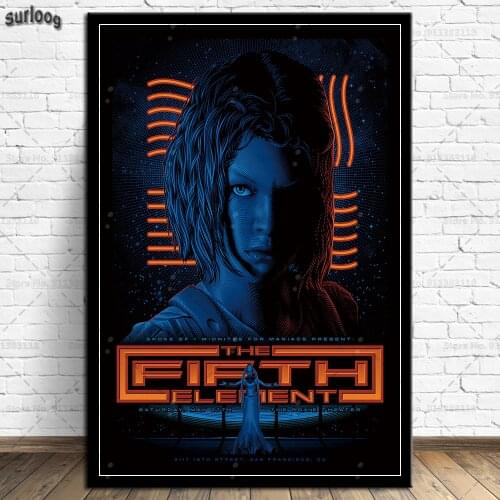 Wall Art Poster The Fifth Element Movie Retro Pictures Prints Canvas Painting for Living Room Home Decor