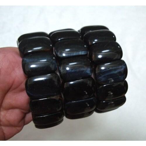 Natural Blue Tiger Eye Oval 24*16mm Beads Bracelet Women Man Jewelry Accessories Weddings Parties Gift