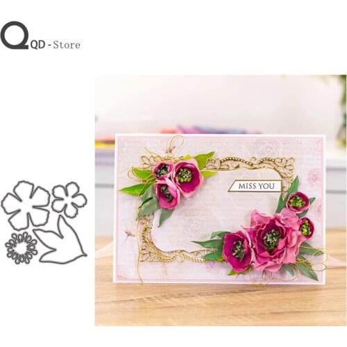 New Flower Cutting Dies Stamps Dies Scrapbooking Mold Cut Handmade Tools DIY Greeting Card Craft Decoration 2021 new metal dies