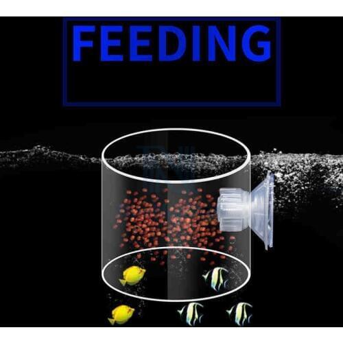 NuoNuoWell Wholesale 10PCS-Pack Aquarium Feeding Acrylic Floating Food Feeder Transparent and Visible