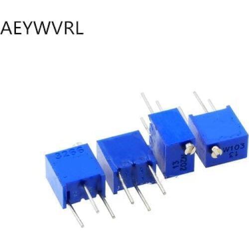 Trimmer Potentiometer 3266W 1K 2K 5K 10K 20K 50K 100K 200K 500K 1M 100R 200R 500R ohm top adjustable precision potentiometer