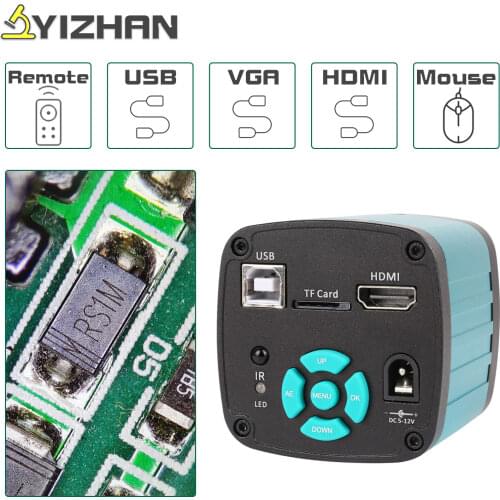 38MP HDMI VGA USB Industrial Electronic Digital Laboratory Microscope Camera Biological Stereo C-mount Camera Soldering Repair