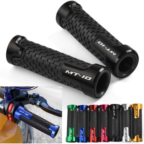 Motorcycle Handlebar Grips CNC aluminum Rubber Hand Thruster Grips For Yamaha MT10 MT 10 MT-10 2015-2019 2018 Motor Accessories