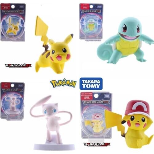 Tomica Anime Pokemon Claw Machine Toys For Children Pikachu Newtwo Squirtle Bulbasaur PVC Model Dolls Desk Decor Collectible Toy