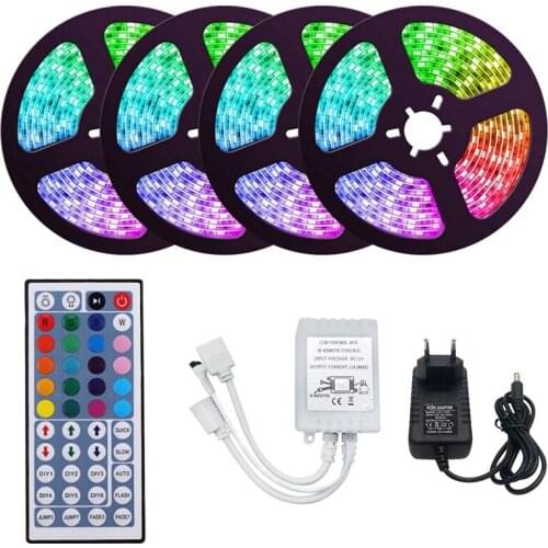 20M 3528 RGB LED Strip Light 1200Leds Waterproof Flexible LED Light Strip With 44 Key Remote For Christmas