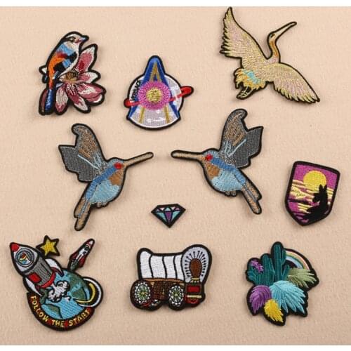 1pcs Mix lady cute Patches for Clothing Iron on Embroidered Sew Applique Cute Patch Fabric Badge Garment Apparel Accessories-34