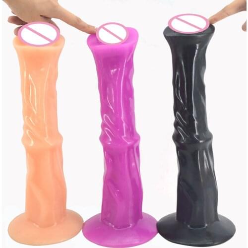 13.8 Inch Huge Penis Animal Horse Dildo Dick with Strong Suction Cup Ribbed Big Sex Toys for Female Male Couple Adult