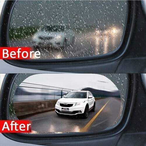 2/4PCS Car Rearview Mirror Rainproof Film Nano Mirror Anti-fog Film Mirror Glass Water Repellent Long-lasting Film Universal