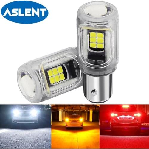 2Pcs 1156 BA15S P21W LED BAU15S PY21W LED Bulb 1157 Bay15d P21/5W LED Auto Turn Signal Lamp Brake Reverse Car Light Amber White