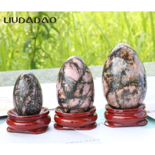 3Pcs Set Rhodonite Small Large Massager Eggs Jade Pelvic Floor Yoni Eggs Relaxation Tools Body Care Health Ben Wa Ball Eggs
