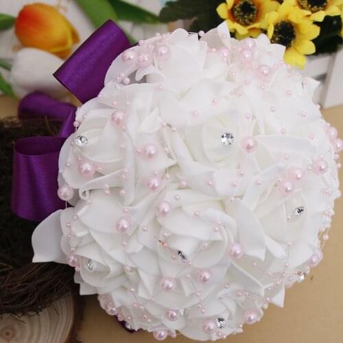 5 Meters Fishing Line Artificial Pearls Beads Chain Garland Flowers For Wedding Bridal Bouquet Flower Decoration Party Decor