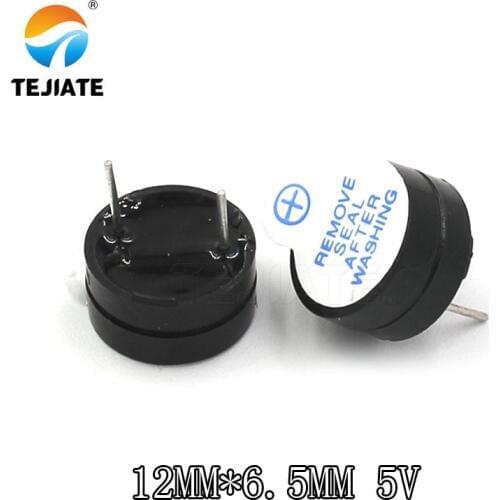 5PCS New Ultra-thin 5V Active Buzzer Alarm AC SOT 12MM*6.5MM 12065 Pitch 7.6mm MINI Active Piezo Buzzers