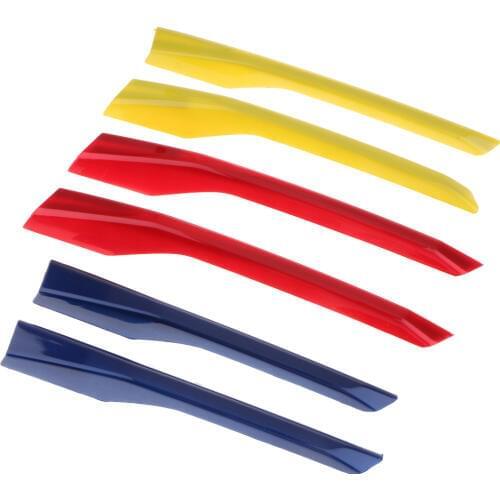 6 Pieces Color Front Fog Light Stripe Cover Trim For 2016-2018 Cadillac XT5