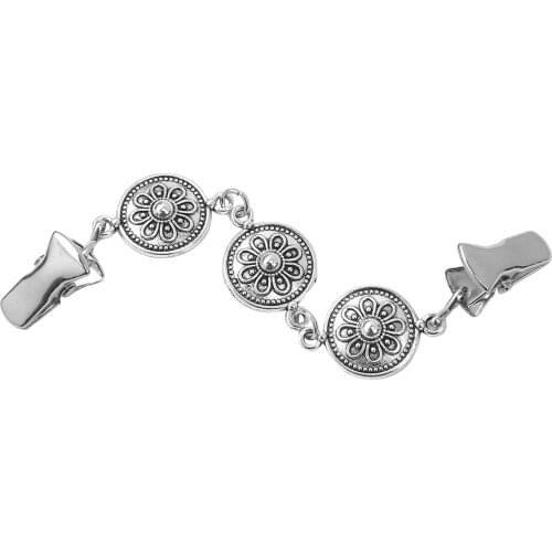 Women Retro Vintage Shirt Dress Cinch Back Cloak Sweater Cardigan Clasp Fasteners Clip Clasps Flexible Clothing Decoration