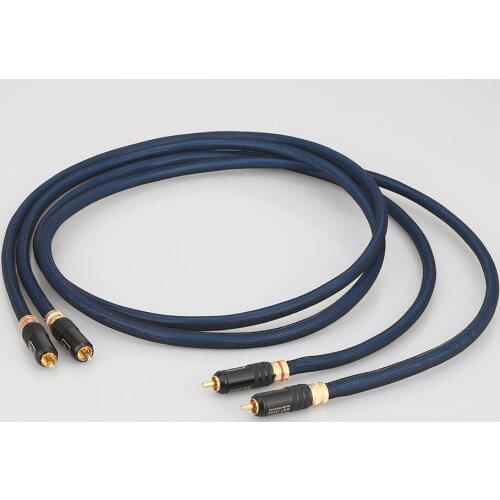 Audiocrast A10 Pair Rca Cable Top Graded Silver Plated RCA Male to Male Cable With WBT0144 RCA Plug Cable