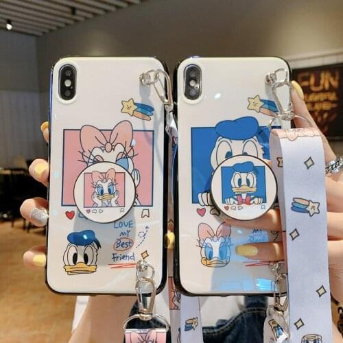 Disney Donald Duck phone Cartoon case for Samsung Galaxy s7 S8 S9PLUS S21 S20 FE Ultra S10e Lite Edge Plus Note 20 Ultra