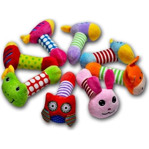 Baby toy Rattles Animal Handbell For Kids Baby Education Learning Toys Rattle Toys Musical Handbell Musical Bell For Children