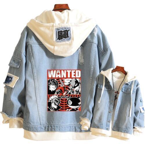 Game Persona 5 Punk Denim Jacket Women Autumn Windbreaker Anime Hoodies Harajuku Streetwear Jeans Sweatshirt Couple Clothes