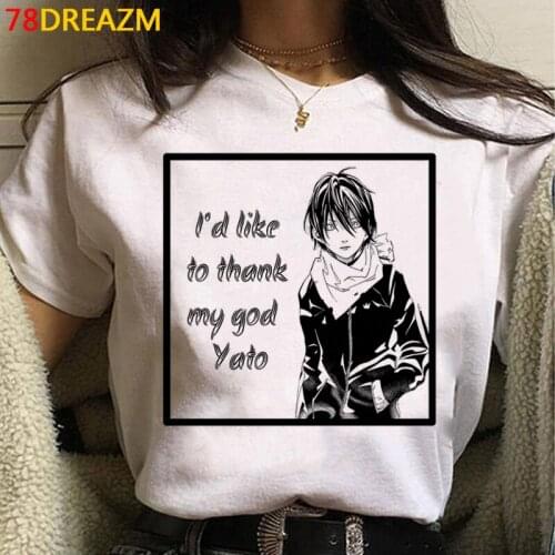 Noragami Yato t-shirt women casual kawaii grunge t-shirt kawaii