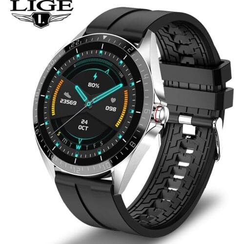 LIGE luxurious Business Sports smart watch Men Full-screen touch operation For iPhone Heart rate Fashion health smartwatch Women