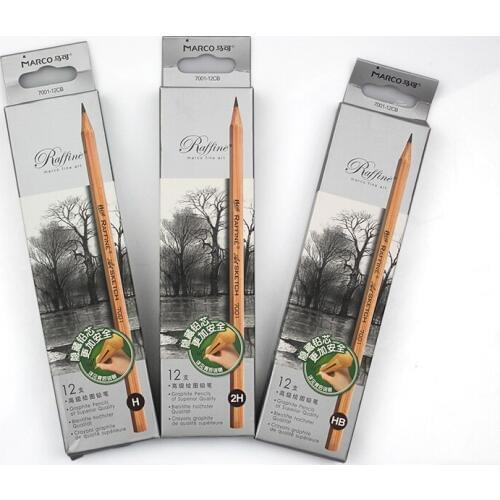 Marco 7001-12CB 12 Pcs/Box Non-toxic Pencils Artist Sketching And Drawing Pencil Set For School Office Art Supplies