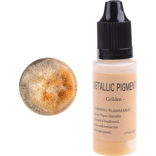 Metallic Alcohol Pigment Resin Dye Alcohol-Based Ink Concentrated Paint Epoxy Resin Colorant Resin Casting Crafts15ml