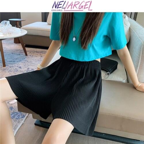 NELLARGEL Women Harajuku Sweat Y2k Korean Fashion Shorts 2021 Summer Female Fashion Causal Shorts Girl Cotton Streetwear Shorts