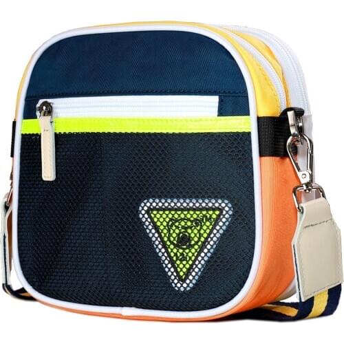 New Arrivals Bear Paw Claw Keys Bags Men Shoulder Bags for Cellphone Pocket Casual Crossbody Bag Male Messenger Bag Navy/Yellow