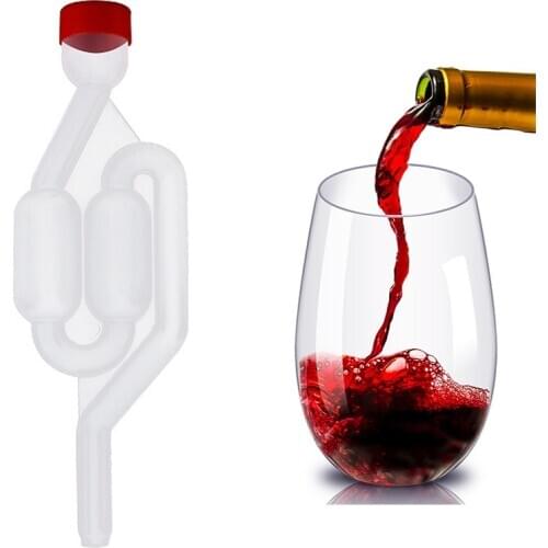 One-way Wine Air Lock Beer Brewing Fermentation Check Valve Plastic Air Lock Water Seal Home Winemaking Exhaust Valve Fermenter