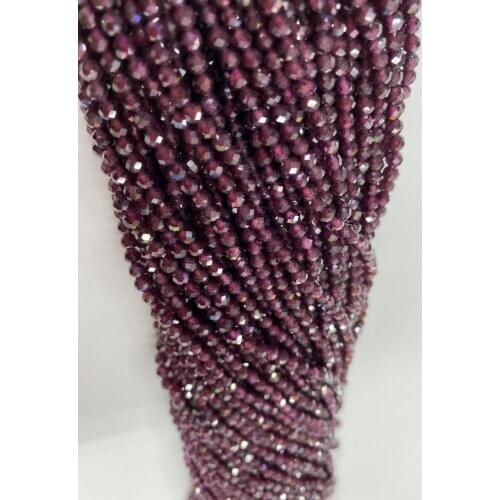 5AAAAA natural purple black garnet stone face spherical 2MM/3MM/4MM