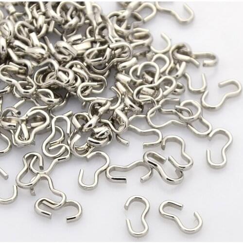 PandaHall 100pcs 8x4x1mm 304 Stainless Steel Metal Jewelry Findings Open Chain Rings jewellery making supplies