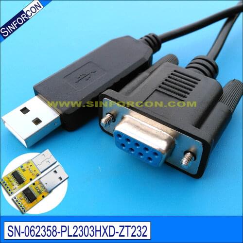 Pl2303hxd Android usb host rs232c serial cable db9f for TV android tv smart tv configuration control console null modem cable
