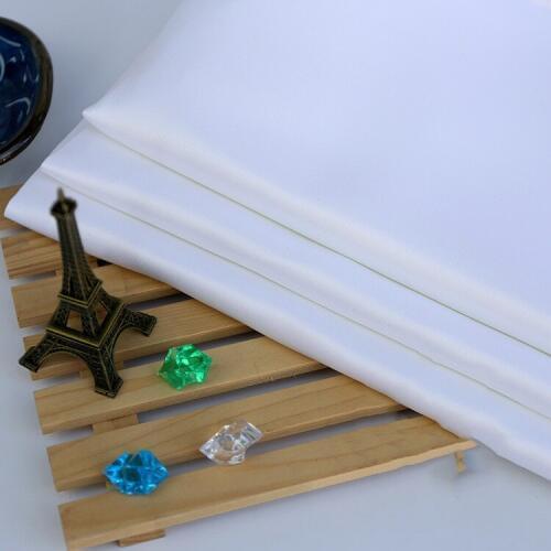 Thick satin cloth White wedding satin dress small suit cloth fabric COS fashion high-end fashion clothes garment fabric